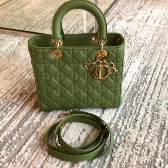 Dior Green Quilted Women's Bag 13”Hx10.5”Wx5”D - Picture 2 of 7